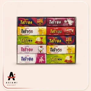 آدامس استیک تاتو ال ام 5 عددی بسته 20 عددی 220 گرم