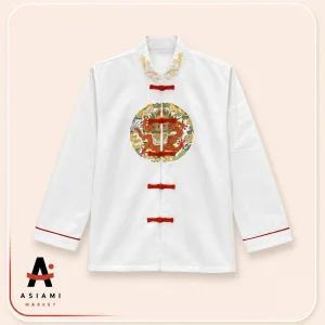 لباس آشپزخانه سفید اژدها سایز L - XL